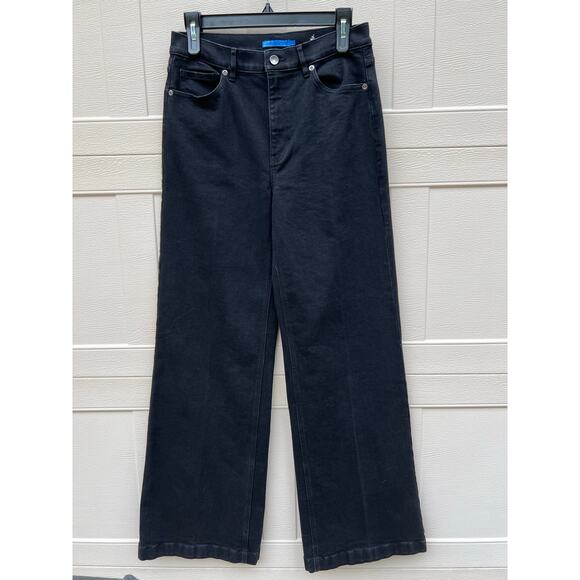 J. McLaughlin Lowden Wide Leg Jeans Black Womens Size 6 - Picture 3 of 10